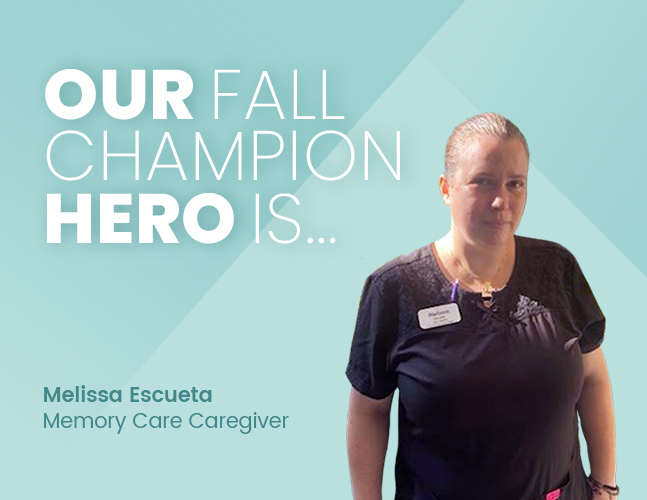 National Fall Champion Hero and a Memory Care Caregiver