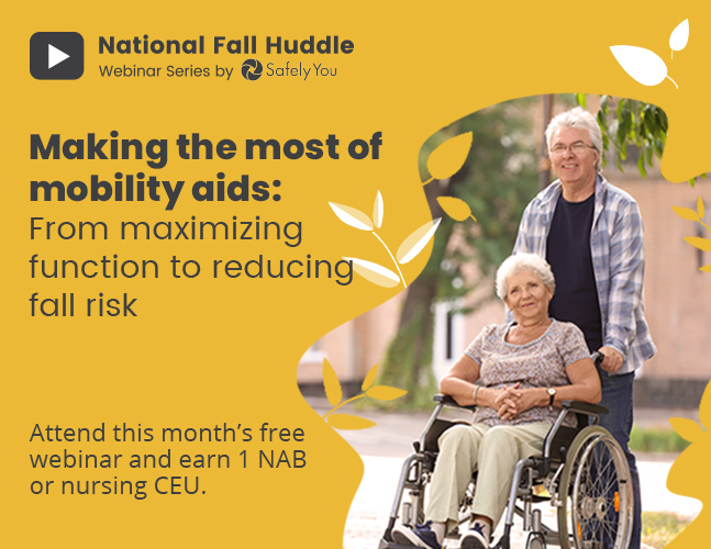 In 81% of falls, a mobility aid is present. We can help reduce risk.