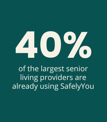 40% of the largest senior living provides are already using SafelyYou